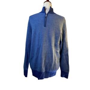 Peter Millar Blue Half-Zip Sweater